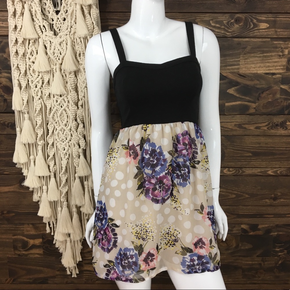 Johnny Martin | Smocked Sweetheart Floral PolkaDot Mini Dress